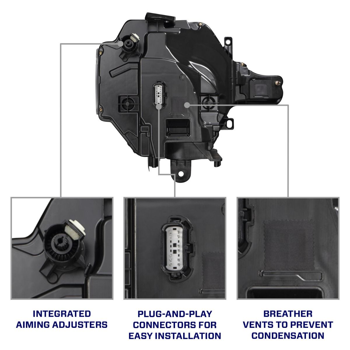 2021-2024 Ford Bronco LED Projector Headlights (pair)