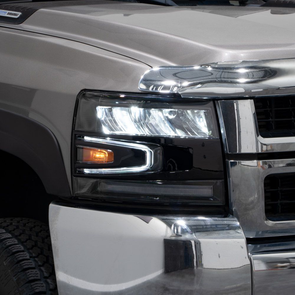 2007-2013 Chevrolet Silverado LED Reflector Headlights Pair -2