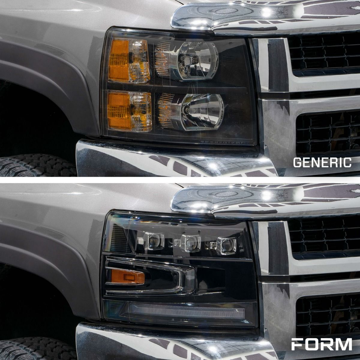 2007-2013 Chevrolet Silverado LED Projector Headlights Pair