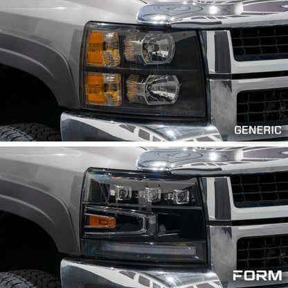 2007-2013 Chevrolet Silverado LED Projector Headlights Pair
