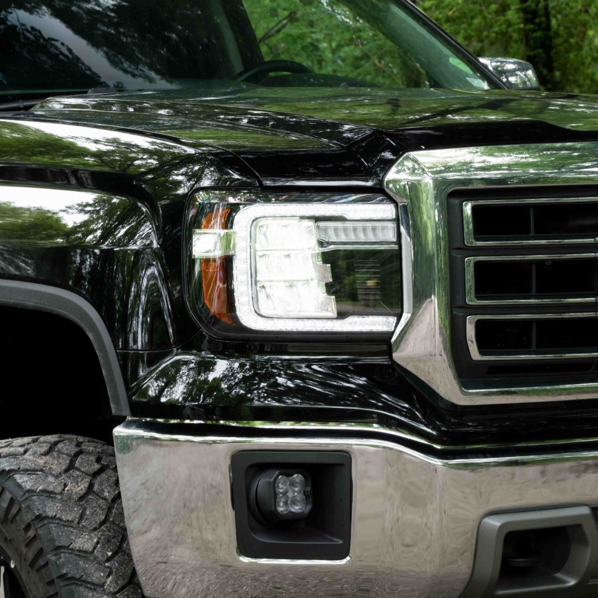 2014-2018 GMC Sierra 1500 LED Reflector Headlights Pair