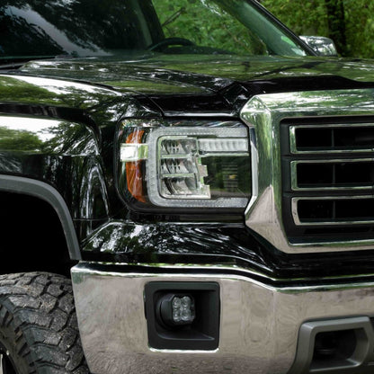 2014-2018 GMC Sierra 1500 LED Reflector Headlights Pair -3