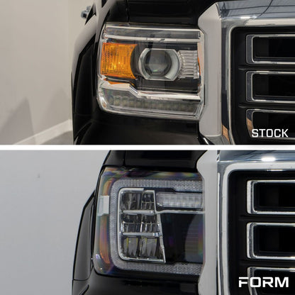 2014-2018 GMC Sierra 1500 LED Reflector Headlights Pair