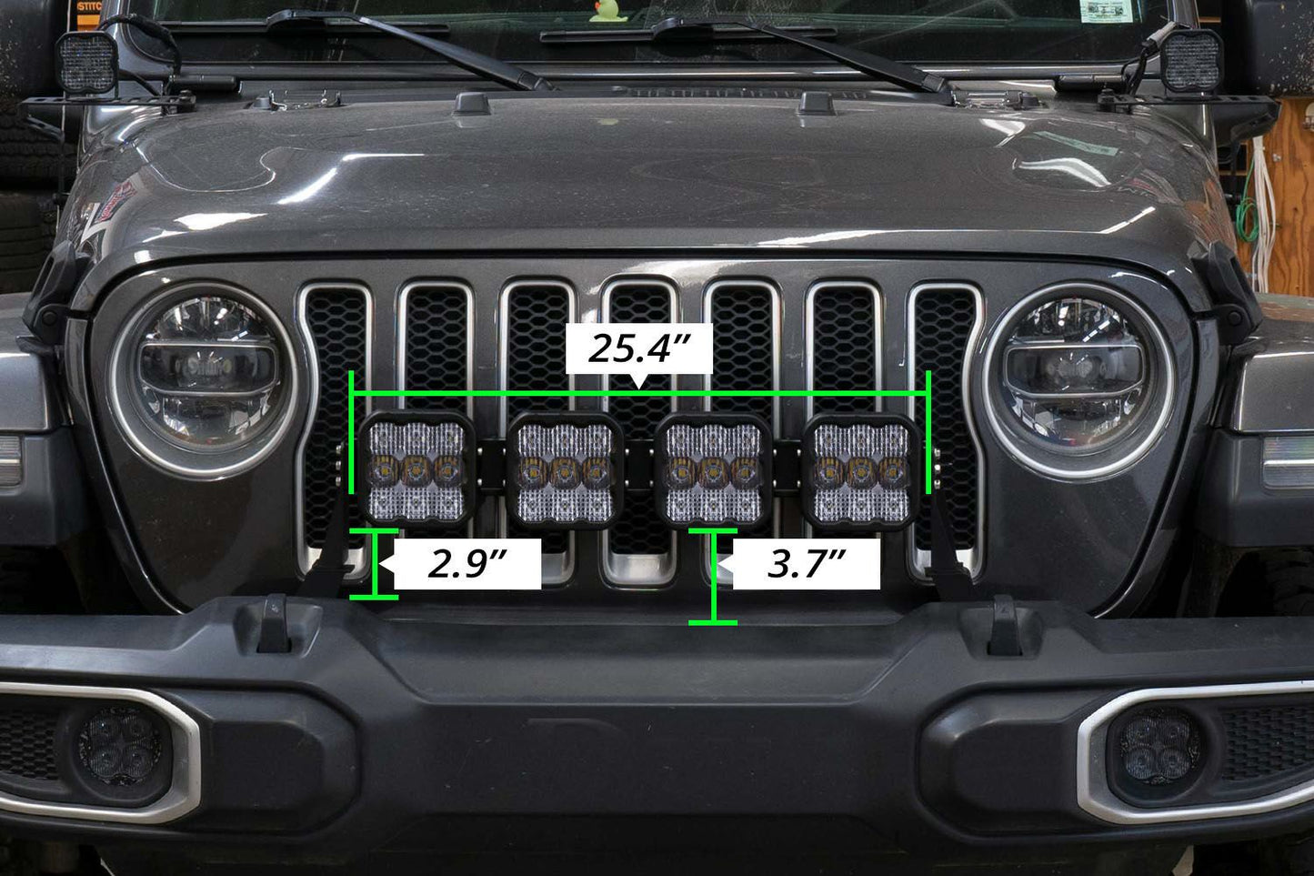 SS5 Grille CrossLink Lightbar Kit for 2020-2025 Jeep Gladiator