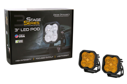 SS3 SAE Yellow Max LED Pod (pair)