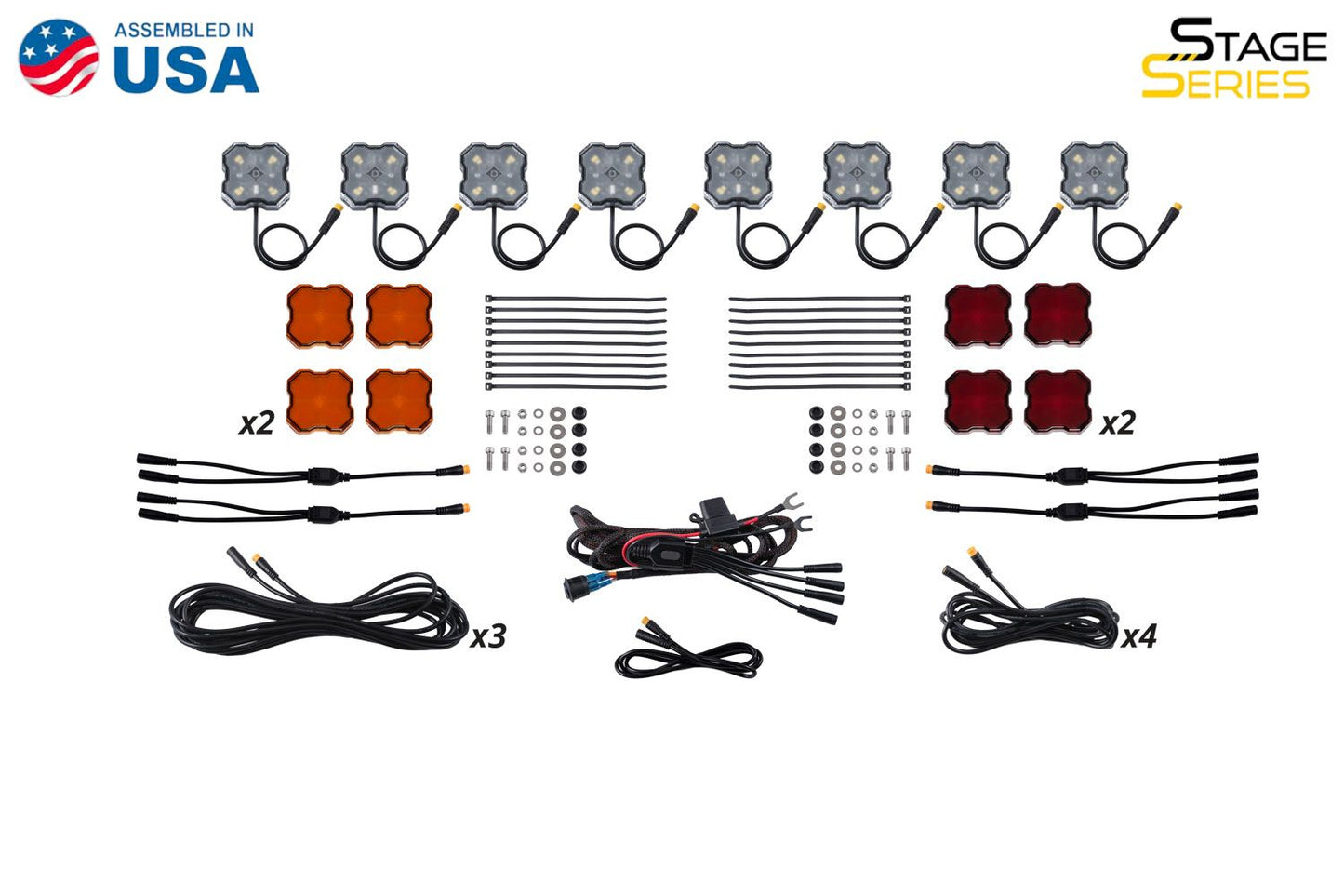 Stage Series Single-Color LED Rock Light Kit (8-pack)
