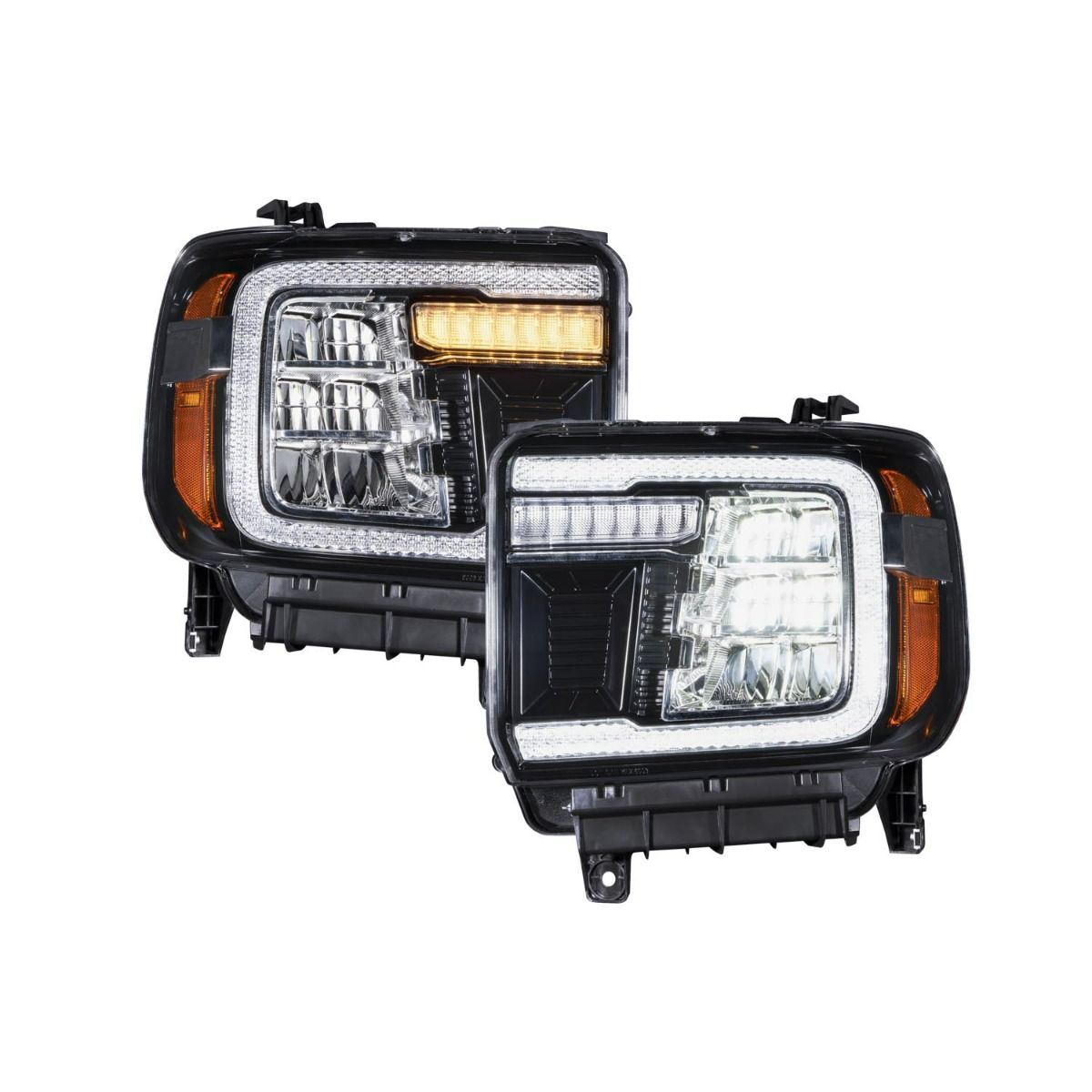 2014-2018 GMC Sierra 1500 LED Reflector Headlights Pair -1