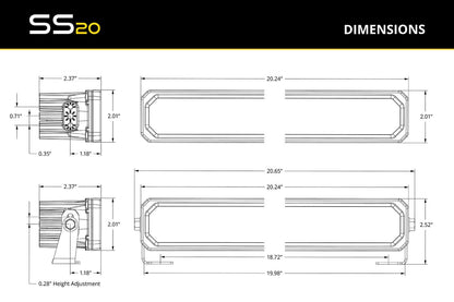 SS20 White LED Light Bar (one)