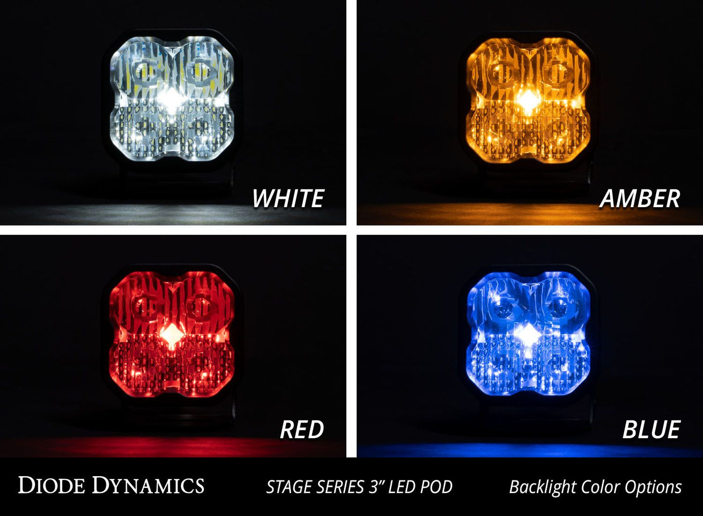 SS3 SAE/DOT White Pro LED Pods (pair)