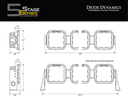 SS5 Windshield CrossLink Lightbar Kit for 2020-2025 Jeep Gladiator
